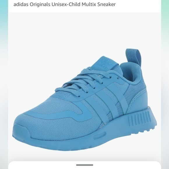 UEC Adidas blue on blue youth sneakers size 1 no box - Picture 1 of 12